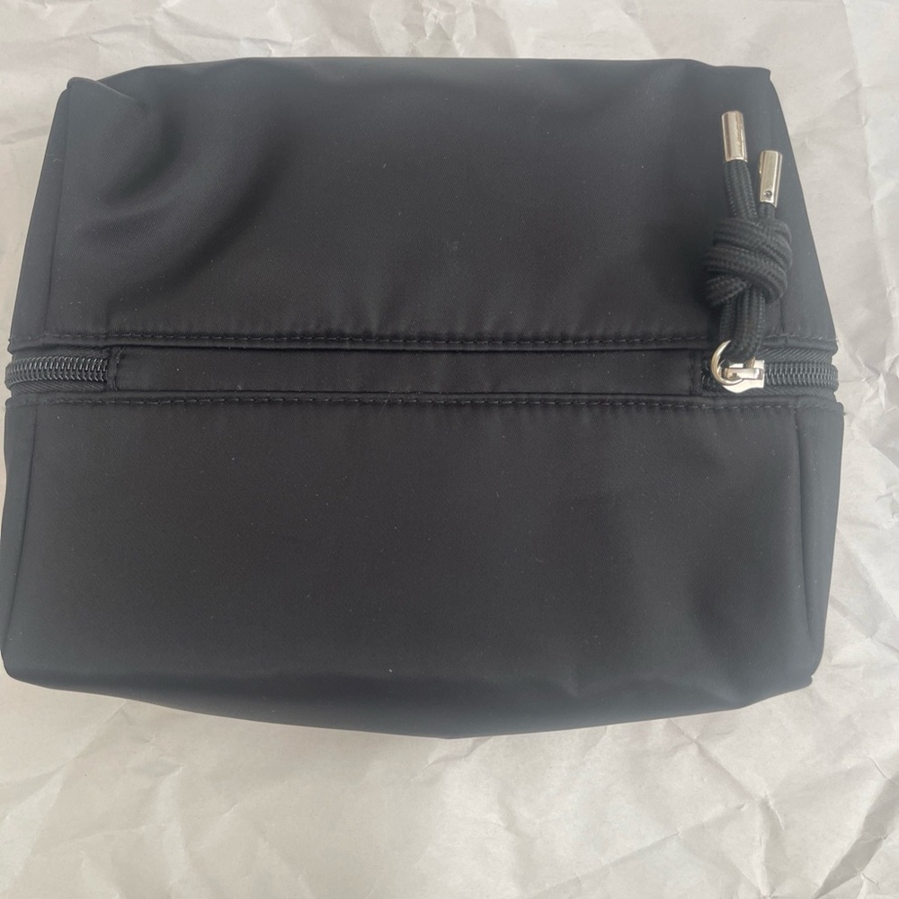 Dior Gray Zippered Accessory cosmetics travel pouch Black